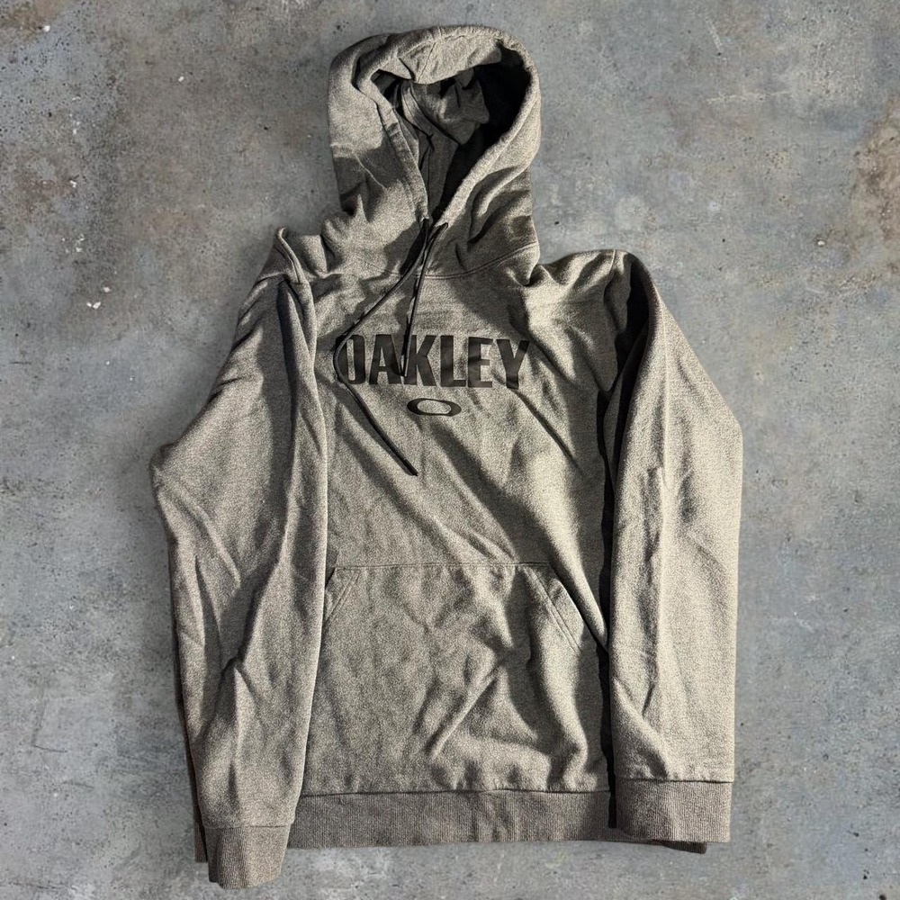 Oakley Gray Logo Pullover Hoodie Regular Fit Men's XL